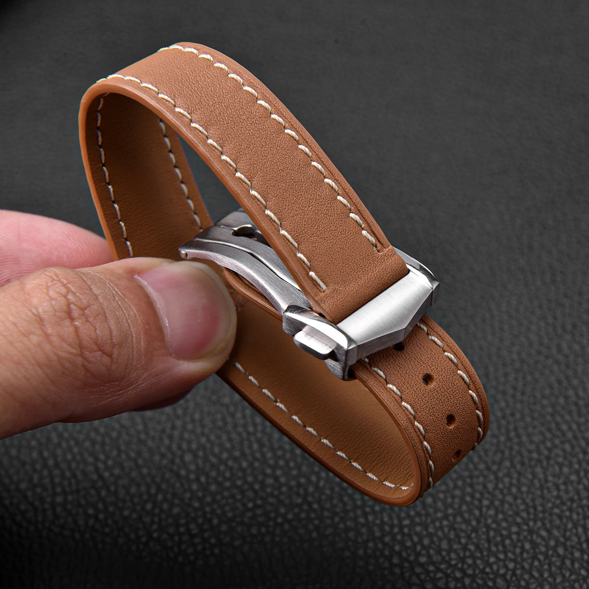Watch Leather Strap 20mm 22mm Quick Release Smooth Leather Watchband Men Women Watch Band Accessories