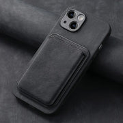 Vintage Leather Case with Detachable Magnetic Wallet Card Holder For iPhone 11 12 13 14 15 16 17 Pro Max Plus Protective Cover