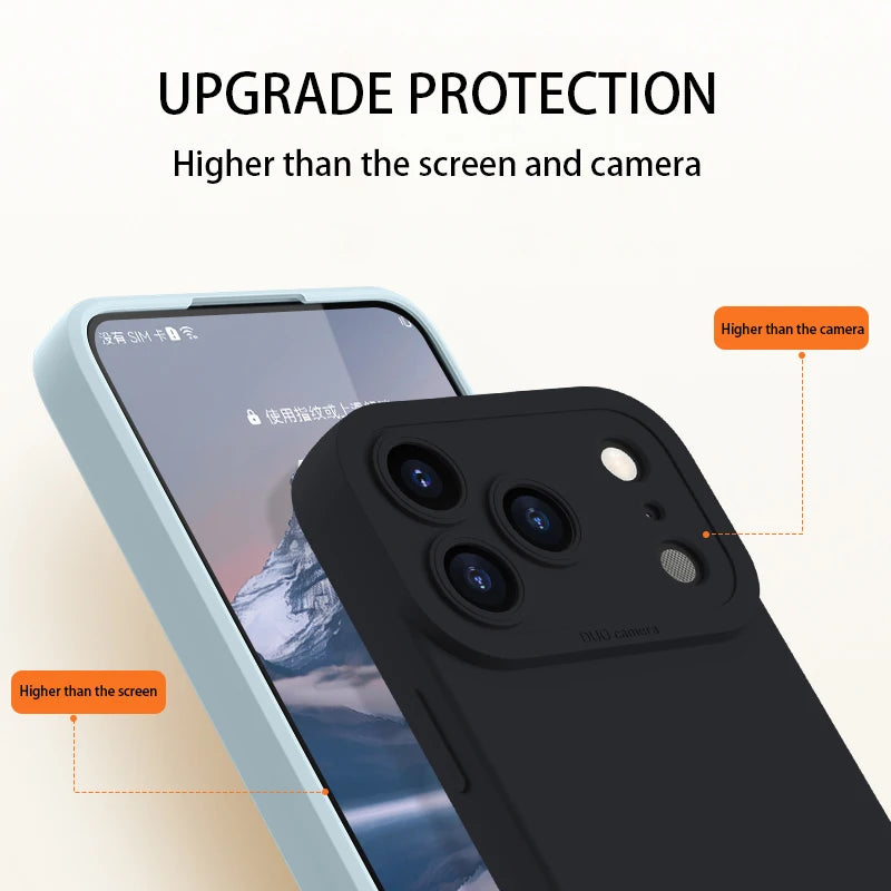 Angel Eyes Back Cover for iPhone 17 Pro Max Air 17Pro 17Air 5G High Quality Liquid Silicone Soft Protective Candy TPU Phone Case