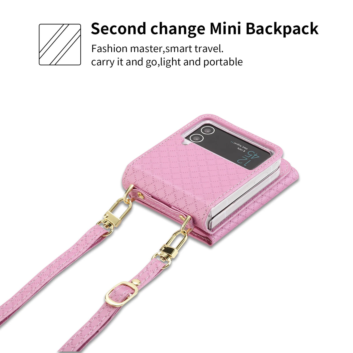 Zipper Leather Case For Samsung Galaxy Z Flip 8 7 FE 6 5 4 3 Flip8 Card Holder Wrist Strap Handbag Magnetic Folio Wallet Cover
