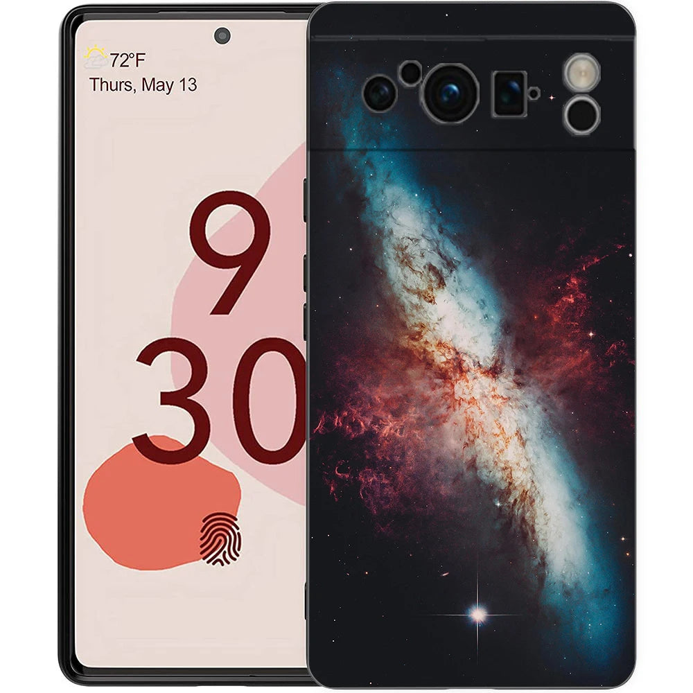 Starry Sky Universe Planet Phone Case For Google Pixel 10A 10 9 8 7 6 Pro XL 9A 8A 6A 7A 5G Soft Shockproof TPU Black Cover