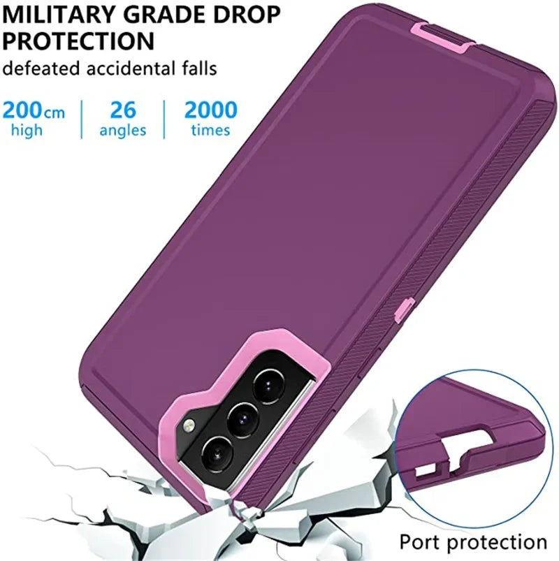 Defender Case for Samsung Galaxy S20 S21 FE S22 S23 S24 S25 Ultra S9 S10 Plus S10E Note 20 9 10 Plus Case ShockProof Aqua Cover