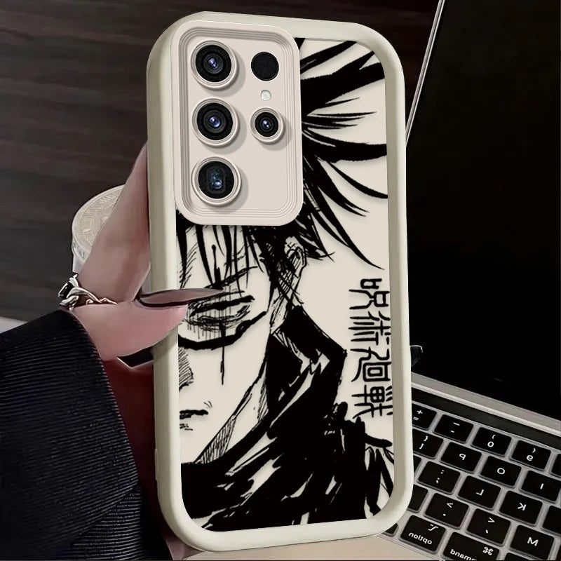 Anime Jujutsu Kaisen Phone Case for Samsung Galaxy S24 S25 S23 Ultra S22 S21 Plus FE A36 A56 A26 A16 A06 A15 A25 A35 A55 5G Enit