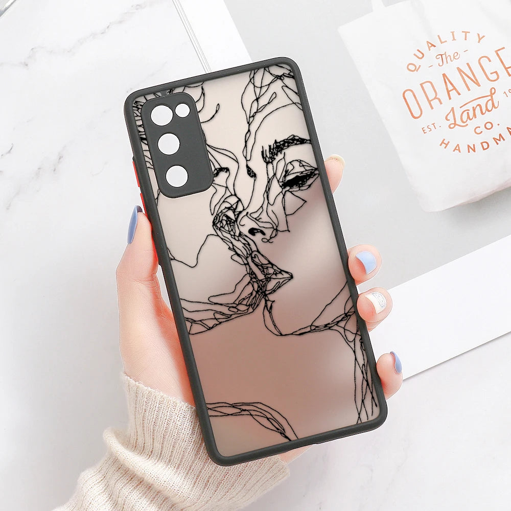 A52 Case For Samsung Galaxy A53 5G Funda A54 A34 A32 A33 A71 A51 S20 FE A50 A13 A22 A21S S21 S23 Ultra S22 Matte Covers Coques