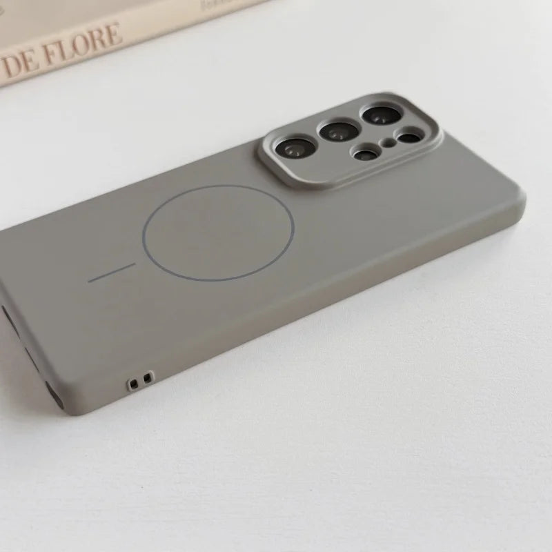 Original Magnetic Liquid Silicone Case For Samsung Galaxy S26 S25 S24 S23 S22 Ultra Plus For Magsafe Wireless Charge Soft Cover
