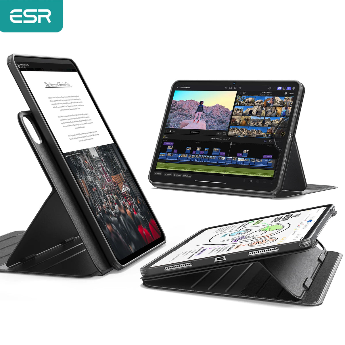 ESR for iPad Pro 13 Inch Case (M5/M4) Rotating Case with Removable Magnetic Cover Shift Series for iPad Pro 13 2024/2025