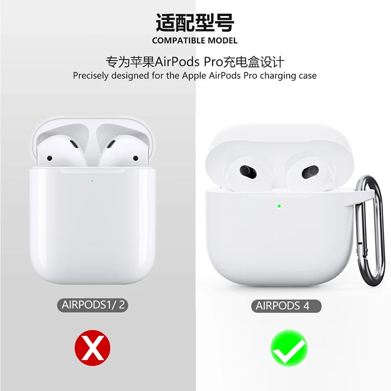 Case For Apple Airpods 4 Case earphone accessories Bluetooth headset silicone Apple Air Pod 4 cover airpods4 case