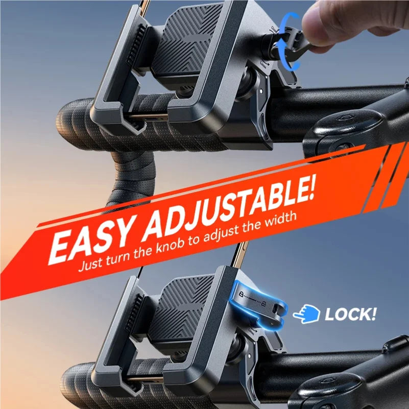 Motorcycle Phone Mount Holder Dual Vibration Dampener Universal Bike Bicycle Phone Mount for 4.7''-7'' Phones