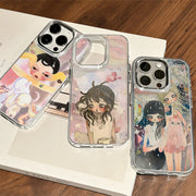 Anime A-Aya Takano Girl Art Phone Case For IPhone 17 16e 16 15 14 13 12 11 Mini Pro Max X XR 8 7 Air Plus Transparent Soft Cover