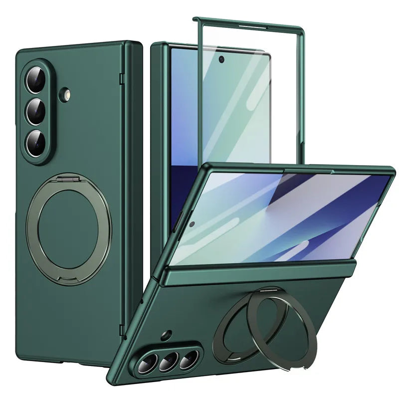 For Samsung Galaxy Z Fold 8 Ultra 5G Case Magnetic Holder Ring For Magsafe Cover For ZFold 8 Fold8 Ultra Hinge Protection Case
