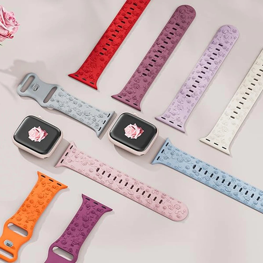 Silicone Strap for Apple Watch Band 40mm 41mm 42mm 44mm 46mm 45mm 49mm 38mm Correas Bracelet iWatch Series 10 9 8 7 6 SE Ultra 2
