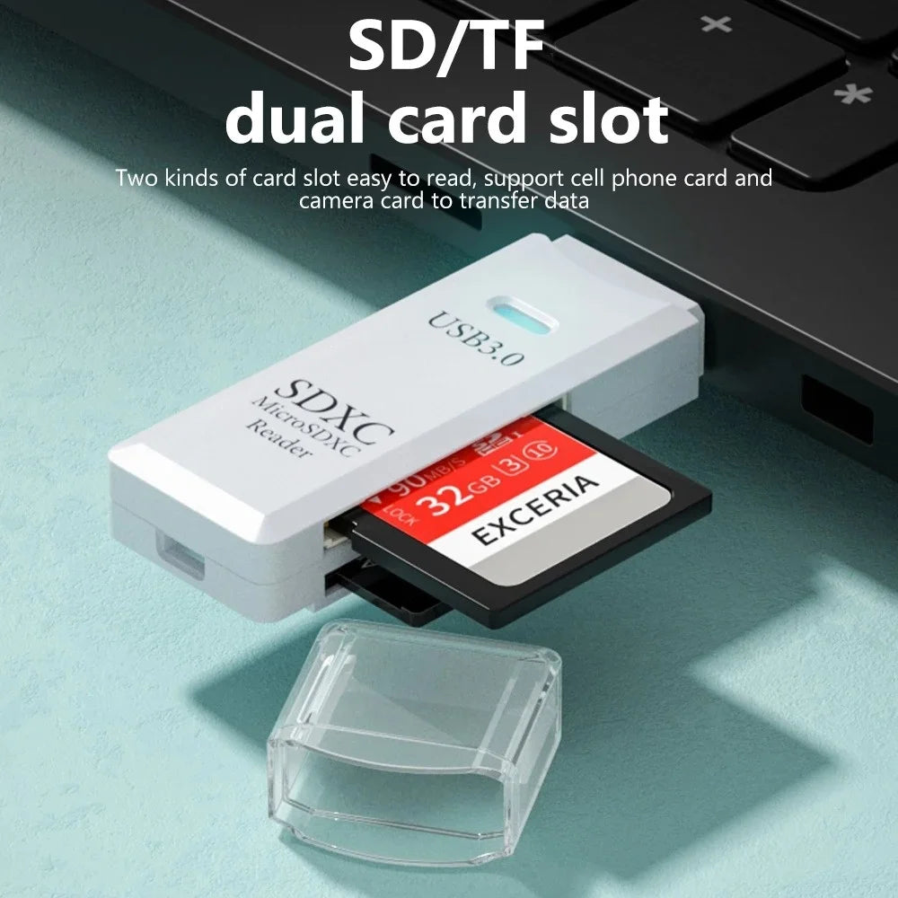 2 in 1 SD TF Card Memory Card Reader USB 3.0 /USB 2.0 Card Reader High Speed Smart Card reader Adapter For PC Laptop Accessories