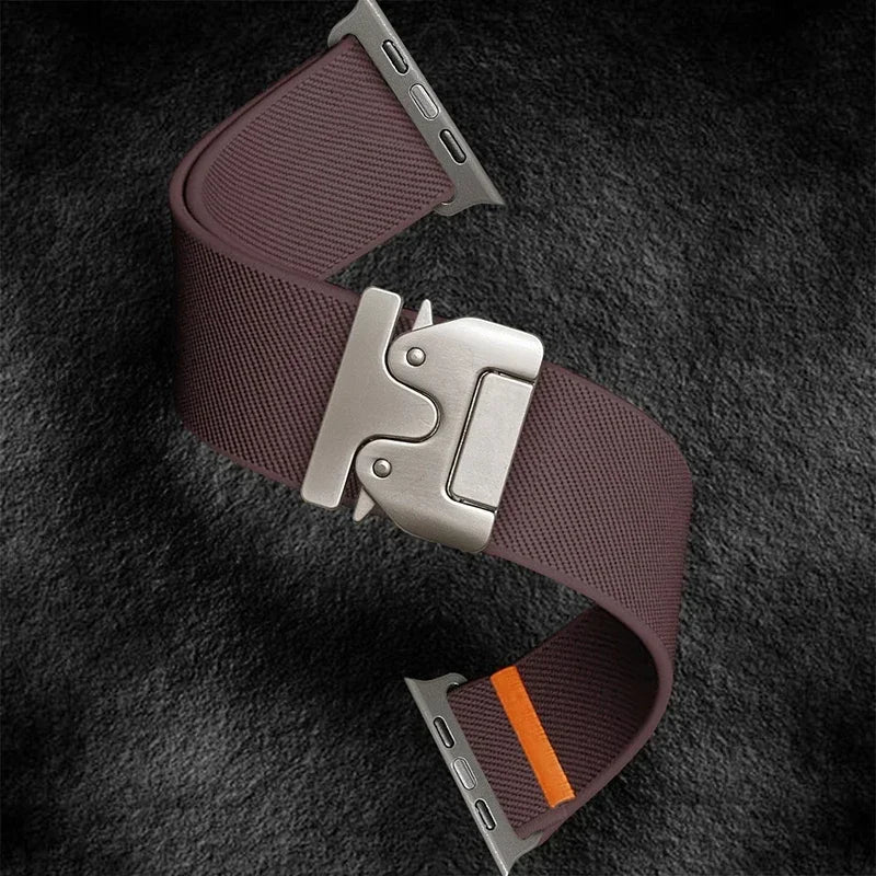 Elastic Nylon Strap for Apple Watch band Ultra 2 49mm 46-42-45mm 41-44mm parachute buckle Bracelet IWatch Series 10 9 8 7 6 SE