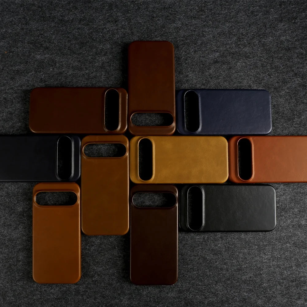 Vintag Oil Wax Magnetic Genuine Leather Case For Google Pixel 10 Pro XL 9 8Pro 6A 7Pro Aesthetic Phone Cover Back Coque Carcasa