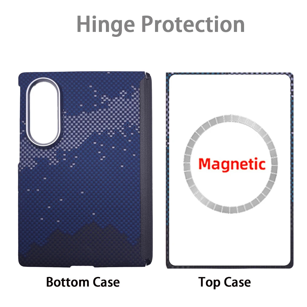 For Samsung Galaxy Z Fold 8 case Kevlar aramid fiber carbon fiber ultra-thin lightweight magnetic business protective cover