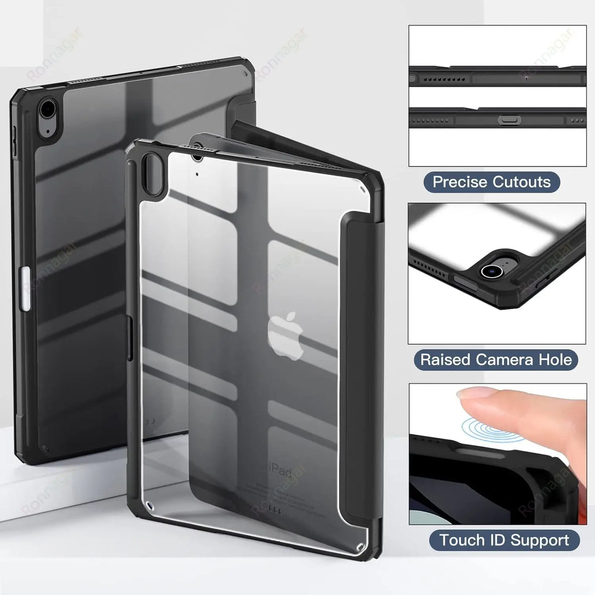 Smart Case for iPad A16 A19 12th 11th Gen 2026 2025 2024 Air11 13 M4 M3 Air 8 7 6 Air 5 4 Pro11 13 M4 M5 M2 10th 9 8 7 10.2 10.5