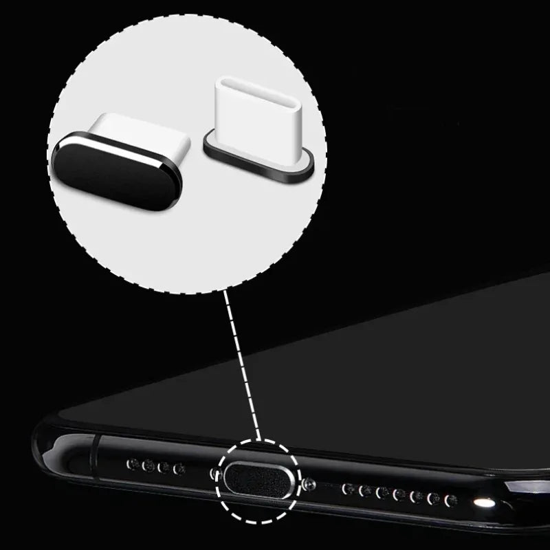 Cell Phone Charging Port Dust Plug with Cleaning Brush for IPhone 17 16 14 13 Pro Max Plus Samsung Xiaomi IOS Type C Cleaner Set