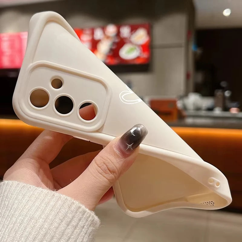 Simple Love TPU Case For Samsung S26 S25 S24 S23 S22 S21 Ultra Plus FE S25 edge A54 Shockproof Solid Color Silicone Phone Cover