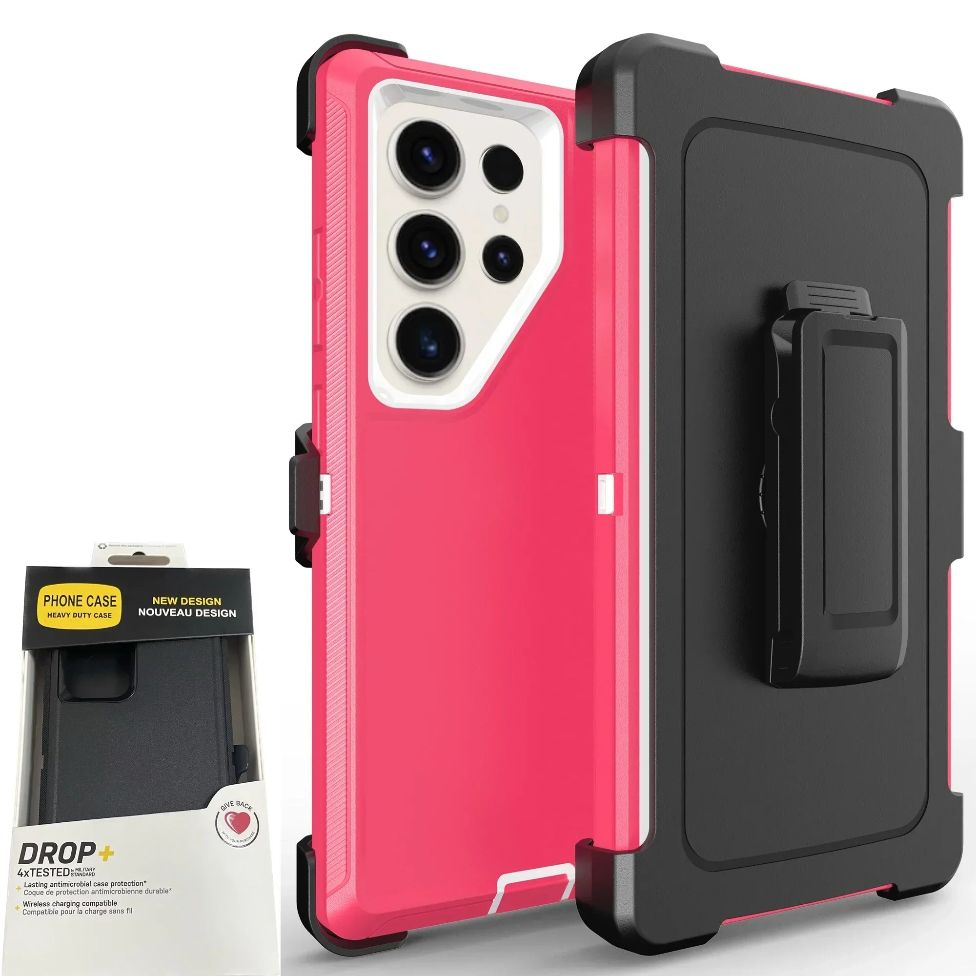 Defender Ott Armor Box Case for Samsung S25 Ultra S24 S23 S22 S21 S20 Plus Rugged Shockproof Protect Cover Belt Clip