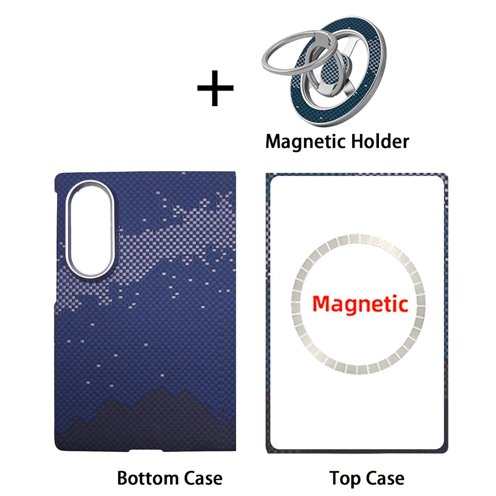 For Samsung Galaxy Z Fold 8 case Kevlar aramid fiber carbon fiber ultra-thin lightweight magnetic business protective cover