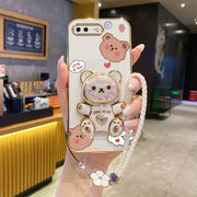 Clover Strap Lanyard Love You Bear Phone Holder Case On For iPhone 8 Plus 7 6 6s Plus Se 2020 7plus 8plus X XR XS Max Back Cover
