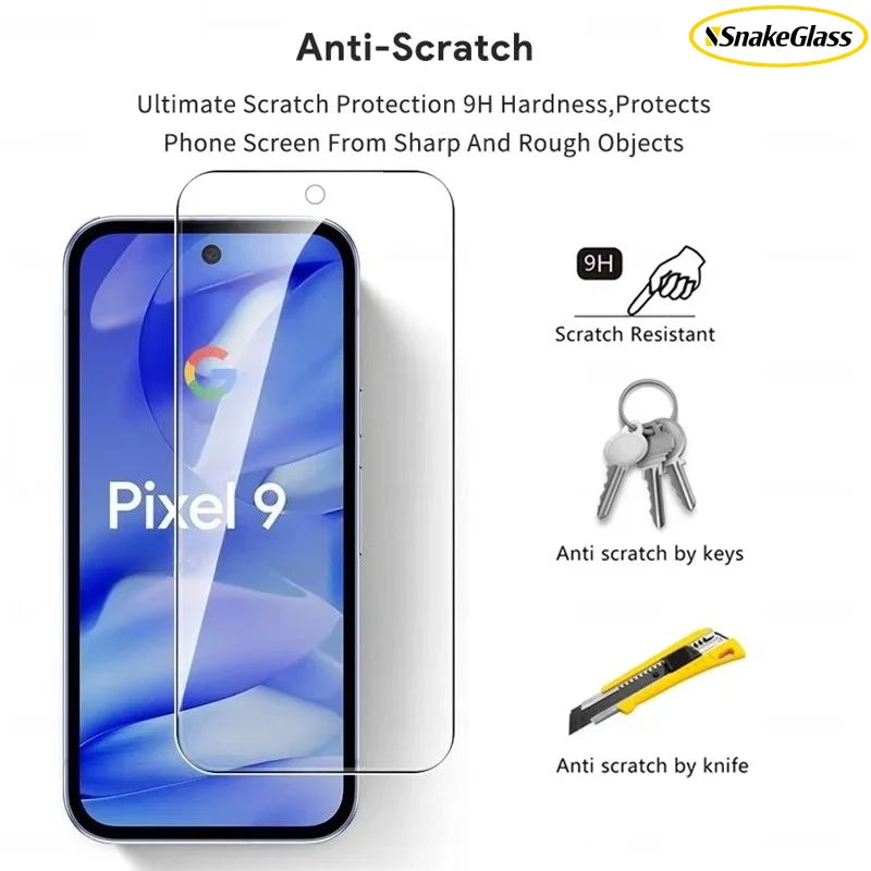 4Pcs HD Tempered Glass for Google Pixel 10 Pro XL 10A 9Pro 8 7A 6 5 4A 3AXL 2 Screen Protectors Scratch Resistant Smooth Texture