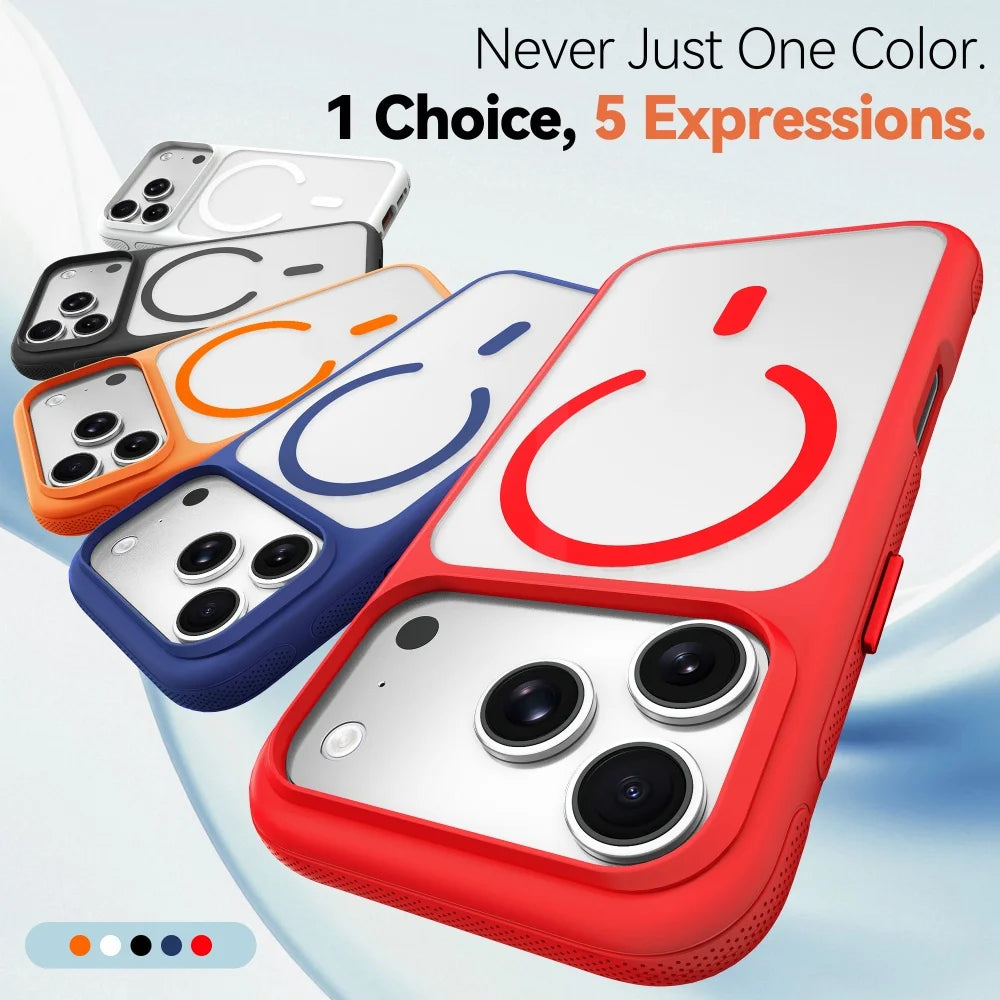 Metal Buttons Siliconen Bumper for Magsafe Transparent Case for iPhone IPhone 17 Air 16 15 14 Plus 13 12 Pro Max Magnetic Cover