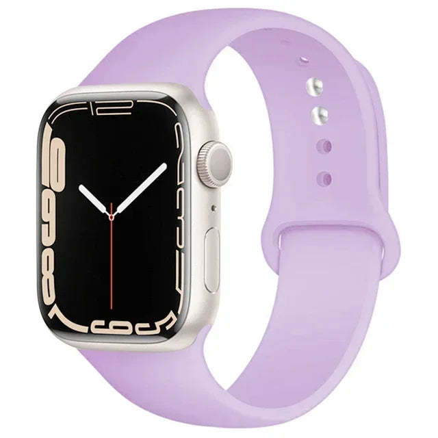 Silicone Sport Strap For Apple Watch Series11 10 9 8 7 6 5 SE Ultra3 Bracelet For Apple Watch 44mm 45mm 49mm 46mm 38/40/41/42 mm