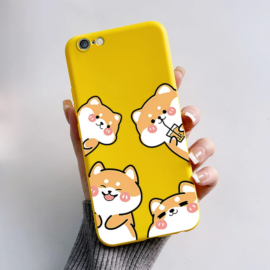 Stylish Painted Cover For iPhone 6 6S Plus Case iPhone6 6S Plus Cover Silicone Soft Phone Back Case For Apple iPhone 6 6S Coque
