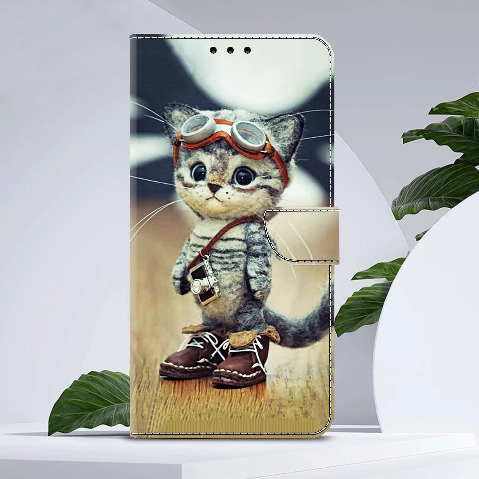 3D Magnetic Flip Leather Wallet Case For iPhone 17 16 15 14 13 12 11 X Xr Xs 8 7 6 6s Se2 Se3 2022/20 Mini Air Plus Pro Max