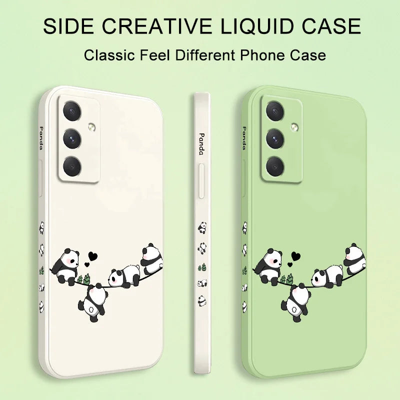 Baby Panda  Phone Case For Samsung Galaxy A37 A57 Liquid Silicone Cover