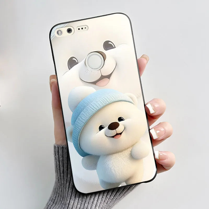 For Google Pixel 1 Soft Silicone Black Case For Google Pixel 1XL Elegant Style New Design Pattern Snow Mountain Casing