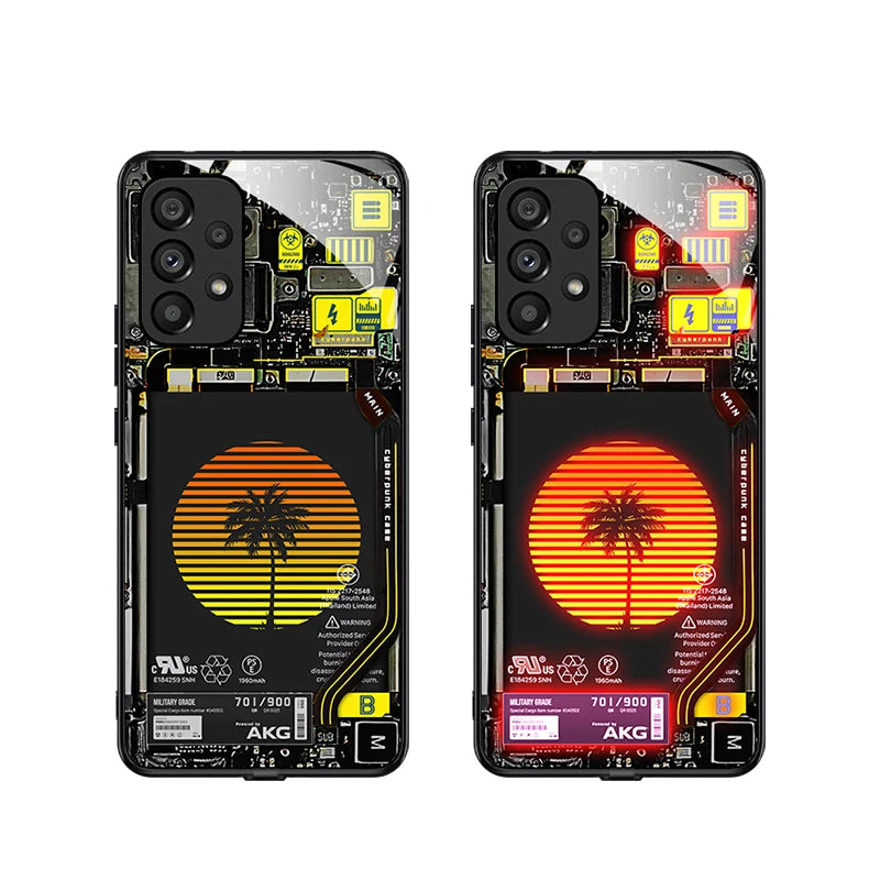 For Google Pixel Fold LED Case Silicone Glass Full Protect Luminous Shell Pixel Fold 5G Flash Phone Cover Full Fundas Coque