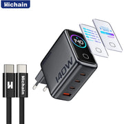 Hichain PD3.1 140W GaN USB C Charger 4-Port Charging Adapter For Travel Laptop Phones Tablets EU Plug AC100-240V Wall Charger