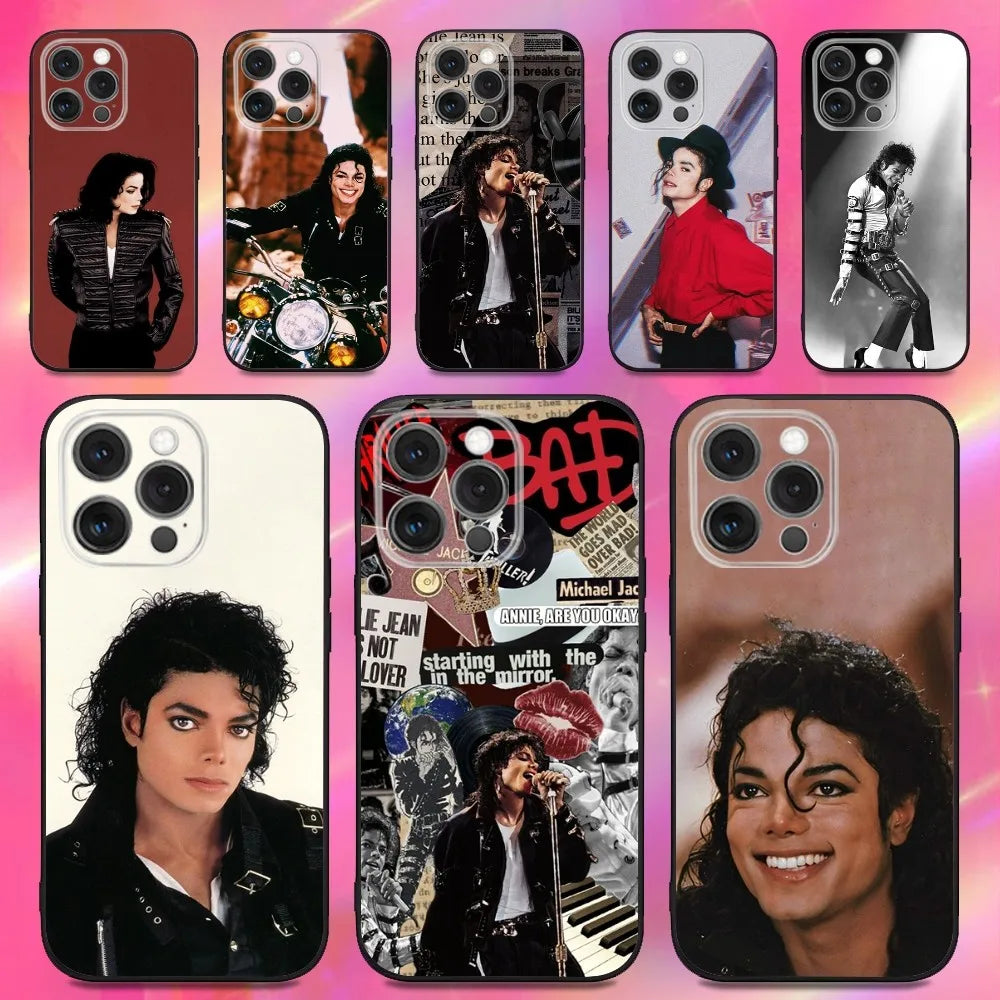 Singer M-Michael J-Jackson Phone Case For iPhone 17 16 15 11 12 14 13 Pro Max Mini X XR 7 Plus 17E Air Shockproof Cover Fundas