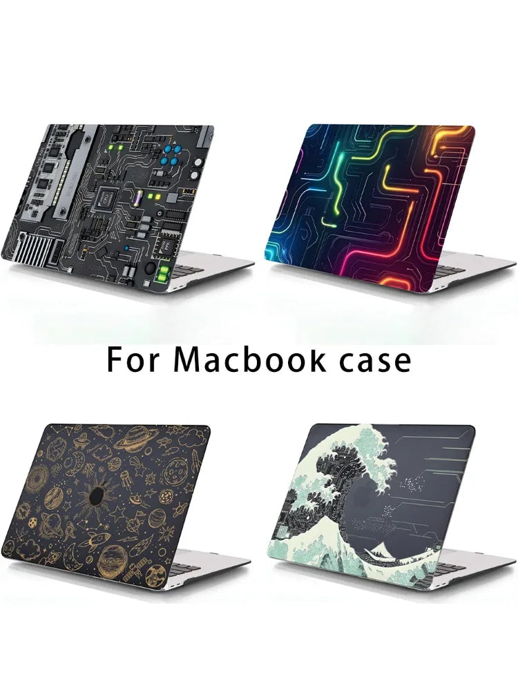 New Mechanical style  Plastic Laptop Case for MacBook Air 15 13 case A2681 A1466 A1369  M2 2023  Pro13 A1932 A2179A2338 A2337