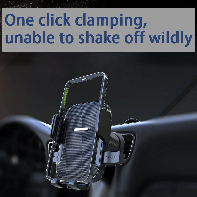 Multi-Scene Phone Mount with One-Click Lock Retractable Arm Strong Suction 360° Rotation for Car & Office