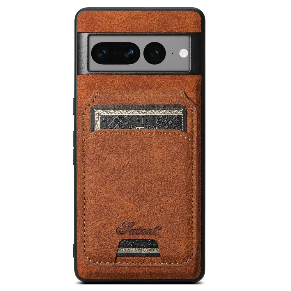 Anti-Drop 2 in 1 PU Leather Wallet Case for MagSafe Cover for Google Pixel 11 10 9 8 Pro XL 7A 8A Magnetic Back Shell Card Bag
