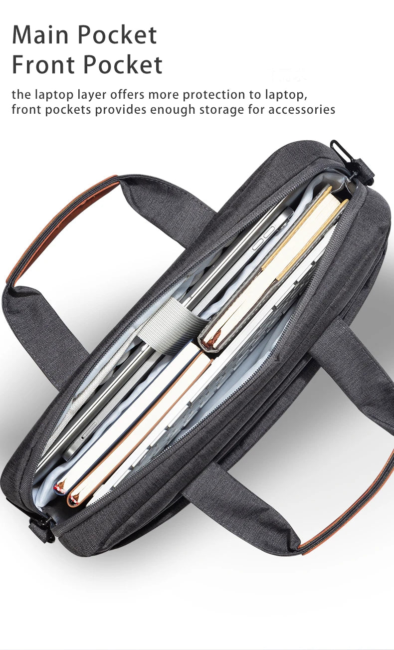 Laptop Shoulder Bag 14 15.6 16 Inch Men Messenger Carrying Case for MacBook Huawei HP Acer Asus Lenovo Business Office Notebook