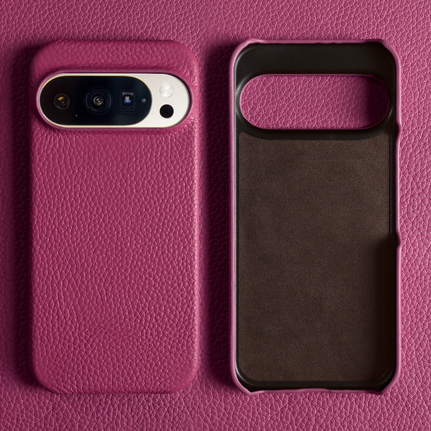 Luxury Lychee Grain Genuine Leather Back Cover Case For Google Pixel 10 Pro XL 9 8 7 6 5 5A 6A 7A 8A 9A Phone Cases Coque Funda