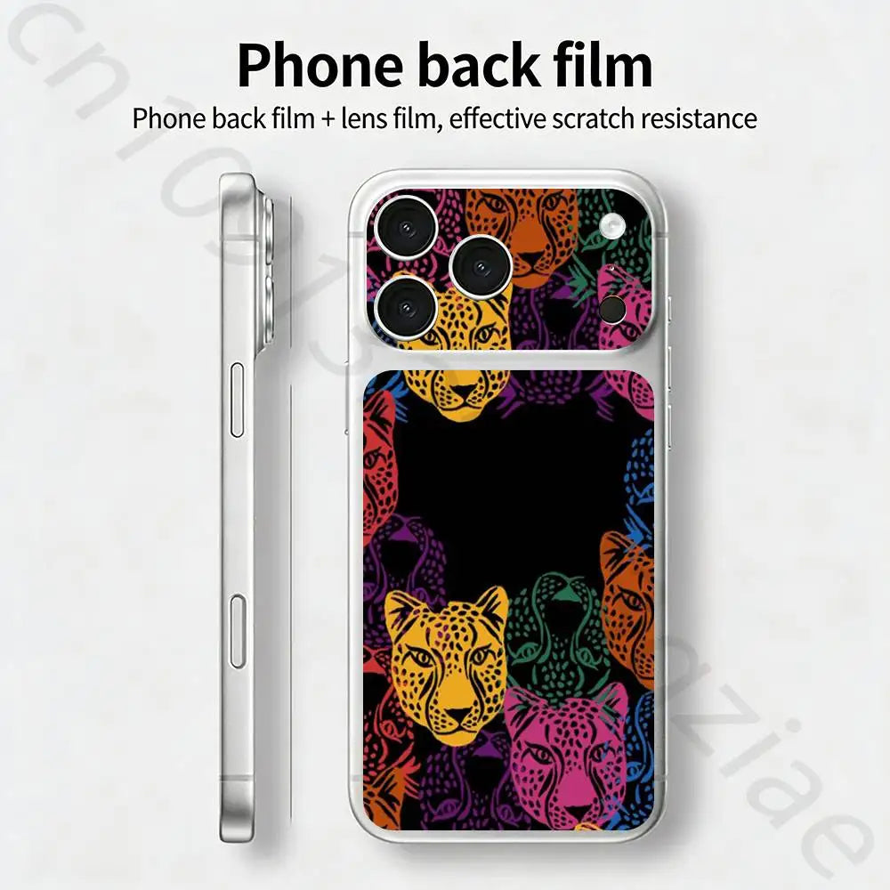 FlowER For iPhone 17 pro Max 17 pro Full Cover Decal Skin Wrap 3D Colorful Rear Protective Sticker Film