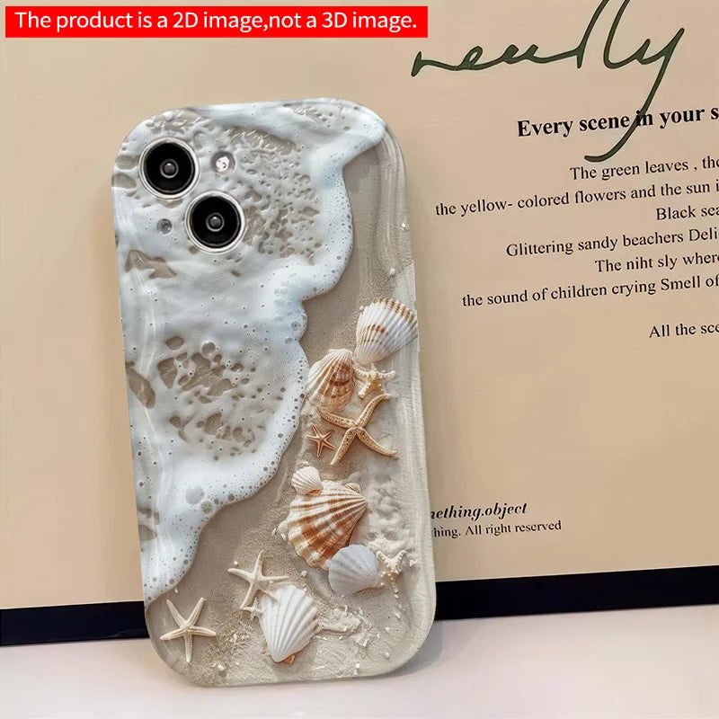 Summer Beach Starfish Shell Pattern Phone Case For Samsung Galaxy S26 Ultra S25 S24 S23 S22 S21 S20Plus FE A56 A55 A54 A16 Cover