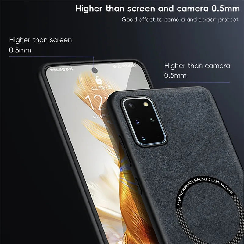 Magnetic Retro Leather Case For Samsung Galaxy S20 Plus Ultra S20Plus S20Ultra Wireless Charging Phone Case Cover