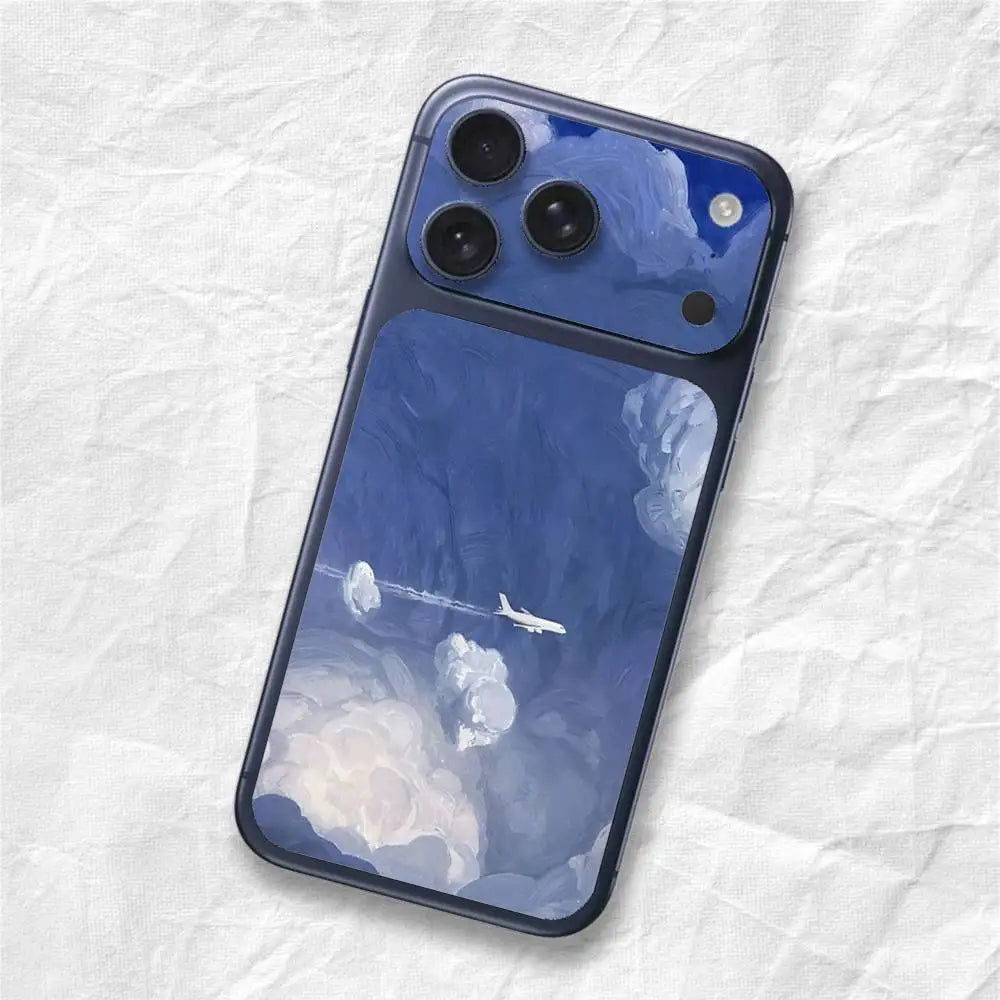 Airplane Pattern Sticker Film Wrap Decal Sticker for iPhone 17 Pro Max