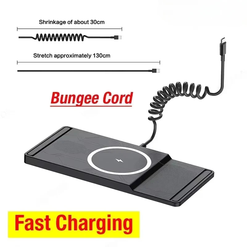 Car Wireless Charger Phone Pad for iPhone 17 16 15 14 13 12 Pro Max AirPods Samsung Xiaomi Airpods Pro 2 Fast Charging Station