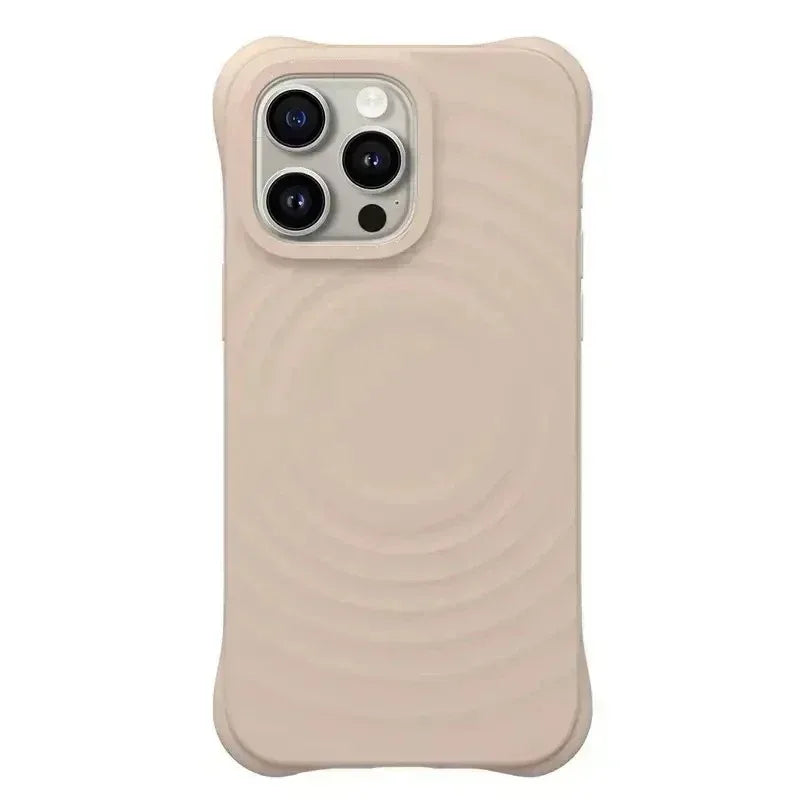 New Liquid Silicone Ripples Magnetic For MagSafe Phone case for iPhone 17 Air 16 15 14 13 Plus 17Pro Max Corrugated Soft Cover
