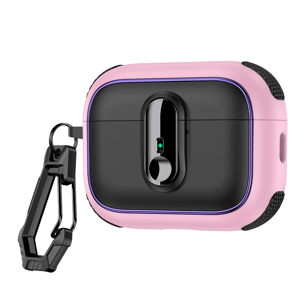 Armor Lock Earphone Cover For AirPods Pro 3 Case TPU PC Shockproof Headphone Coque For AirPods Pro 2 2nd 4th 3 1 Cases With Hook