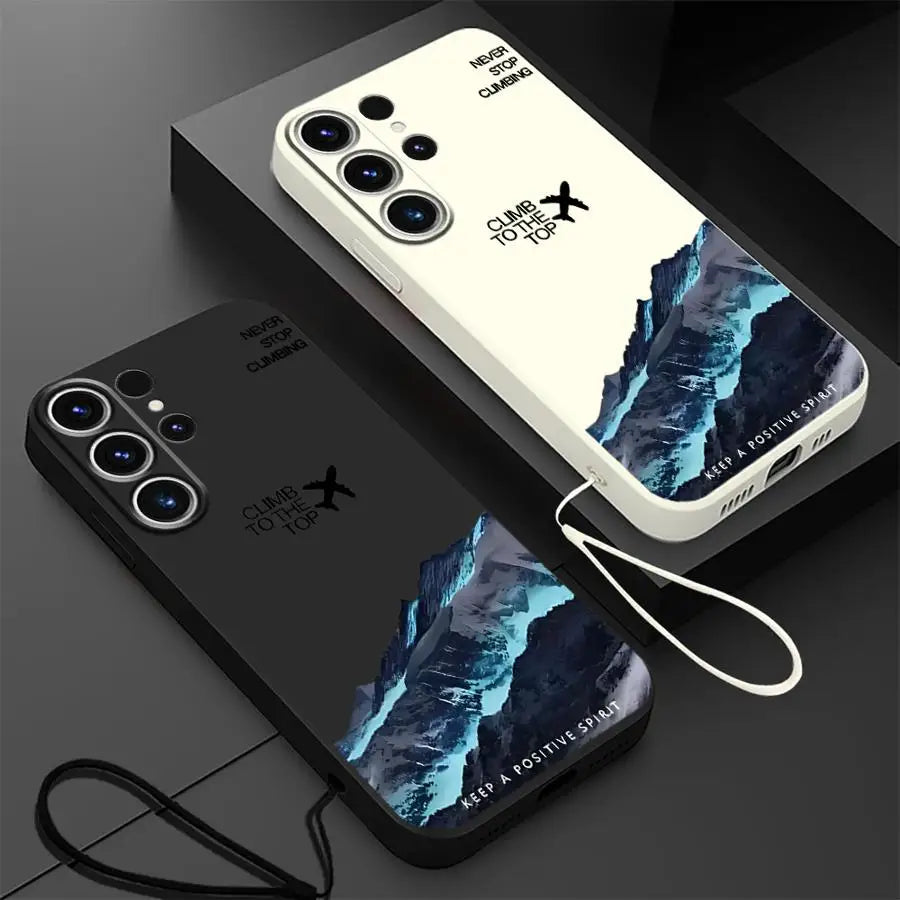 Mountain Scenery Soft Cover Case for Samsung Galaxy S23 S24 S21FE S20 FE S22 Ultra Note 10 20 Ultra S25 Plus S25 Ultra
