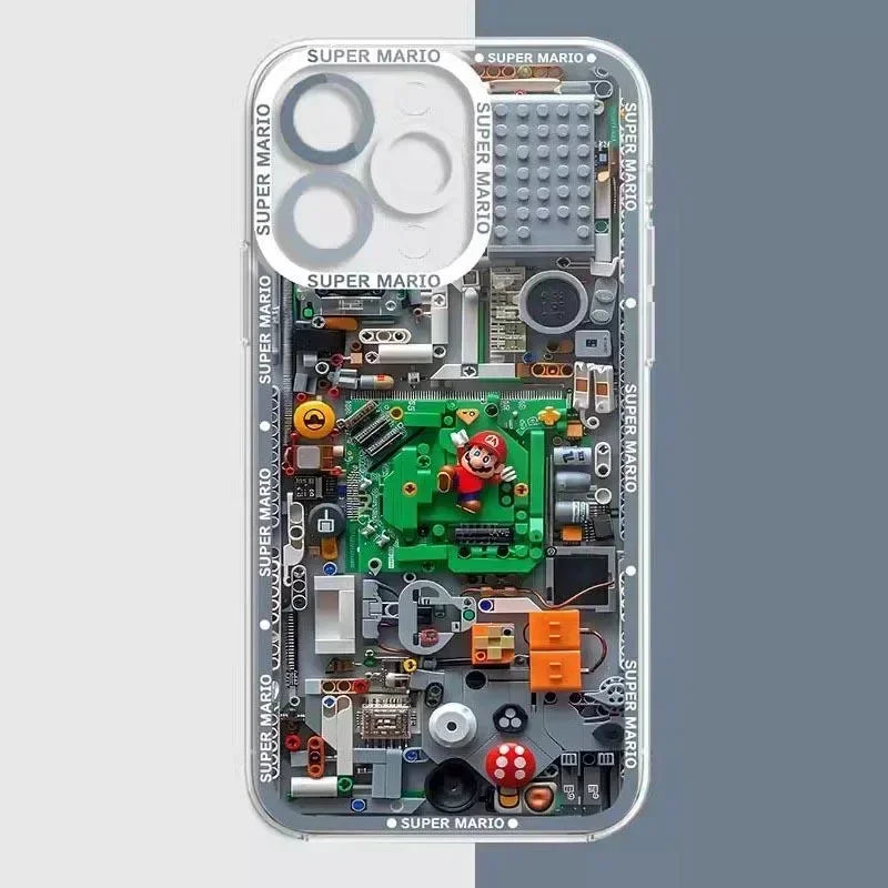 Building Blocks M-Marios Case For Samsung Galaxy S24 S23 S22 Ultra S21 S20 FE Note 20 10 Plus A15 A25 A35 A55 TPU Silicone Cover