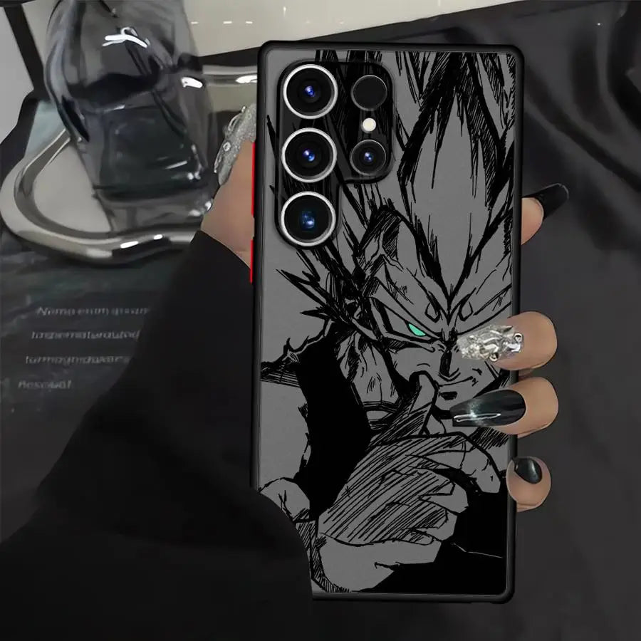 Case for Samsung Galaxy S22 S21 S24 Plus S26 Note 20 Ultra 10+ S25 Ultra S20 S23 FE Phone Cover Dragon Ball Goku Vegeta